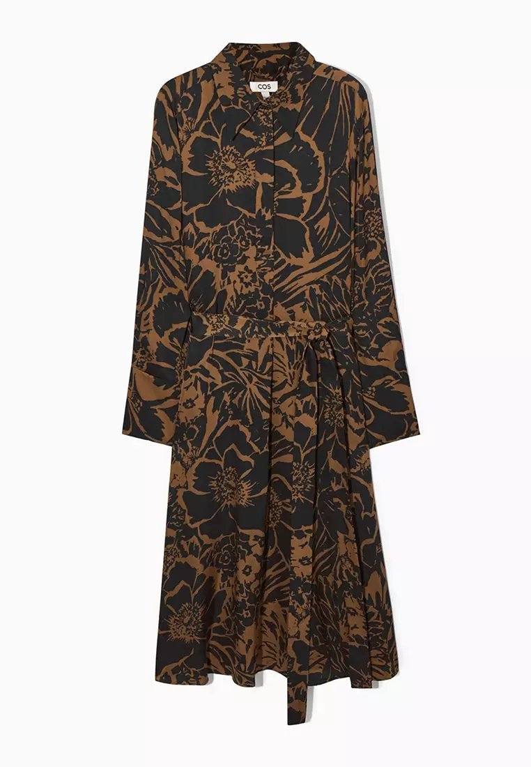 Buy Cos Printed Midi Shirt Dress Online Zalora Malaysia