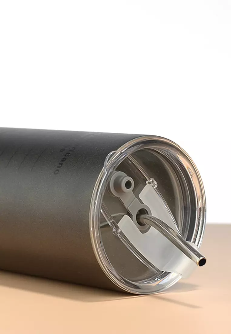 Wakakids Termos Coffee & Tea Stainless Steel Gelas Mug Tumbler Aesthetic Casual Free Sedotan 600ml K1183 Venhs Silver