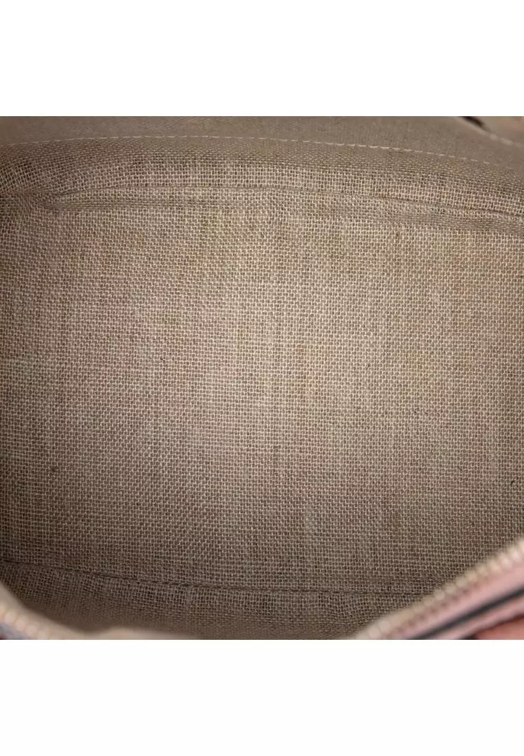 Pre-Loved Gucci Mini Calfskin Gg Charm Dome Satchel