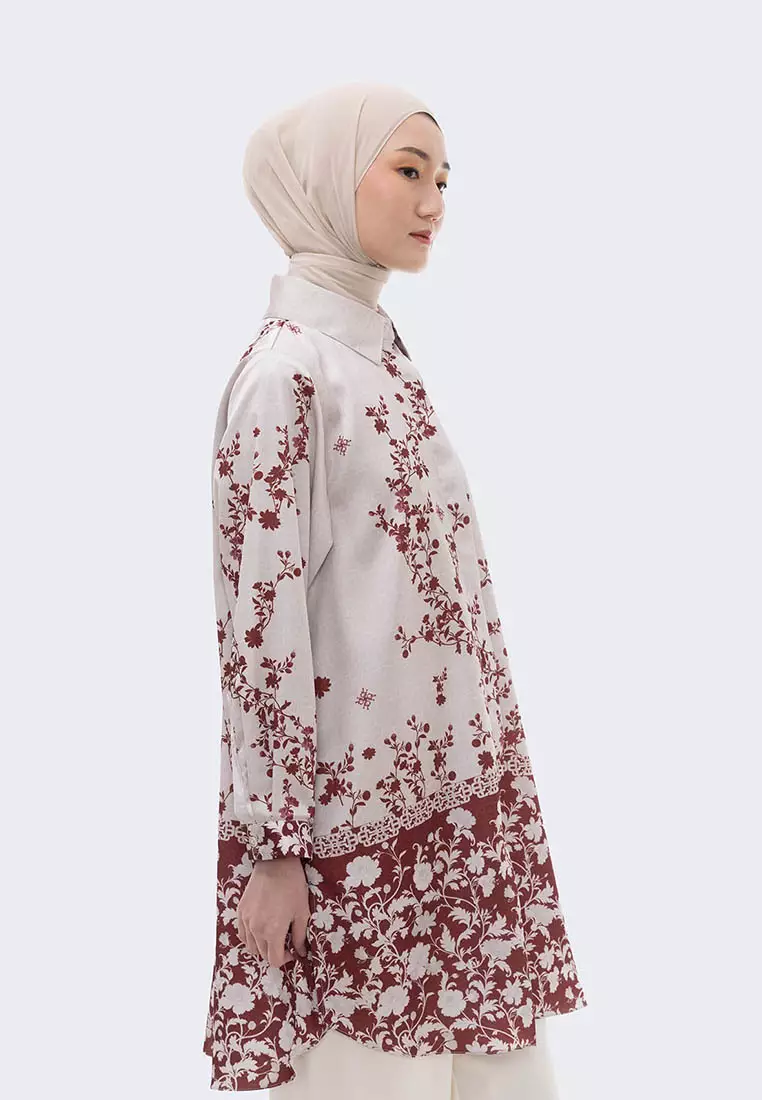 Ria Miranda Maroon Yara Tunic