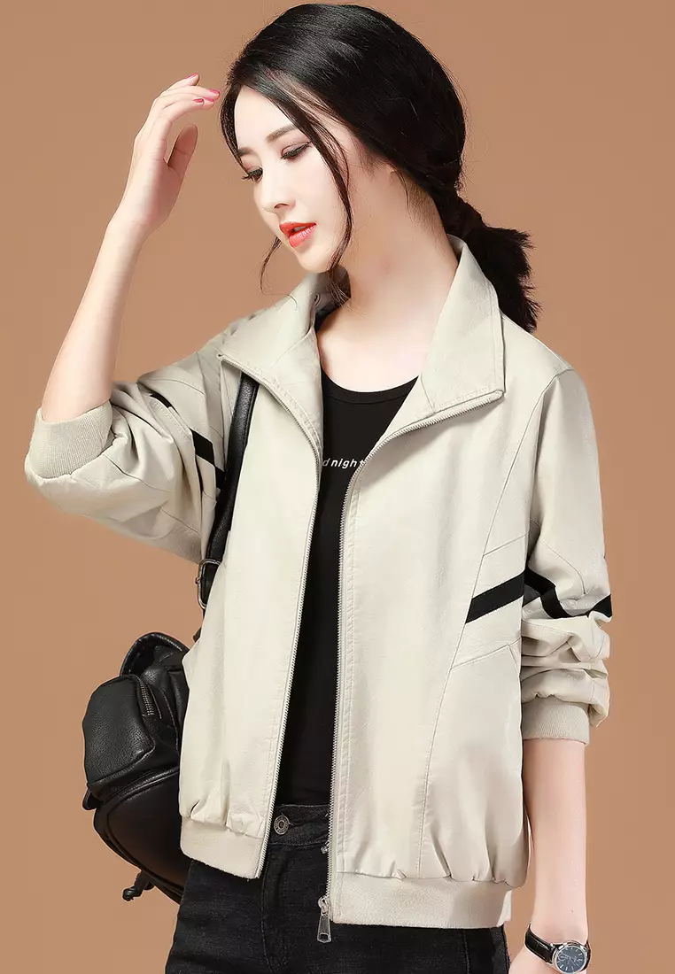 Girls leather sale look jacket