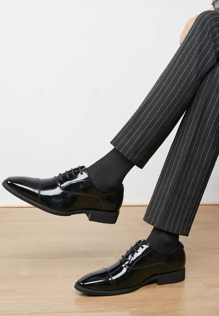 Glossy Leather Cap Toe Oxford Shoes KB22KB05-2