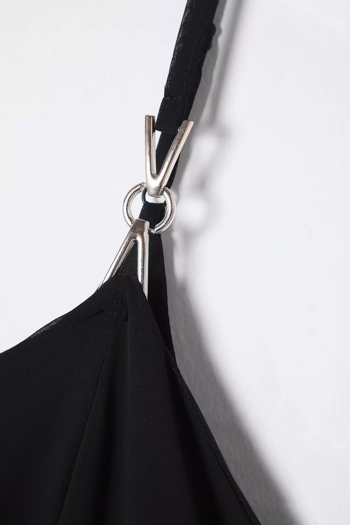 Chiffon Accessory Strap Mini Woven Plus Size Dress