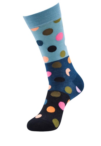Kings Collection blue Dot Pattern Cozy Socks (One Size) HS202372 0DEBEAA230FC5FGS_1