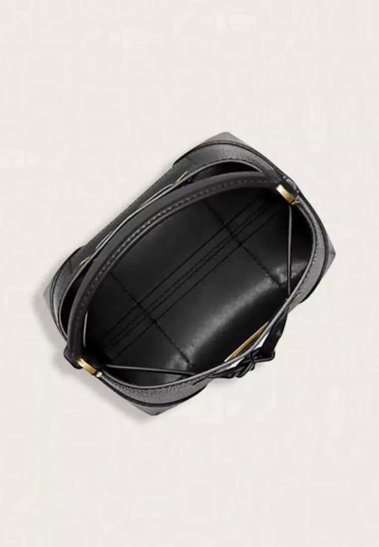 Michael Kors Mercer Small Pebbled Leather Bucket Bag Black