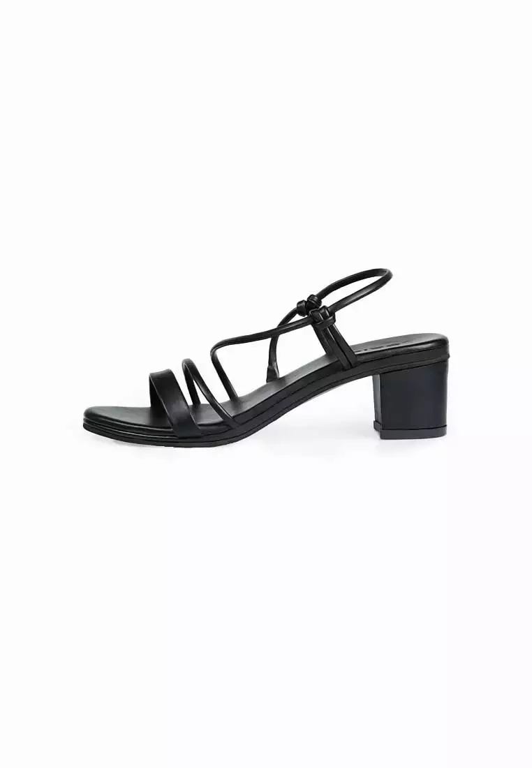 Seis Jovita Sandal Heels Tali - Sandal Wanita Heels 5Cm-BLACK