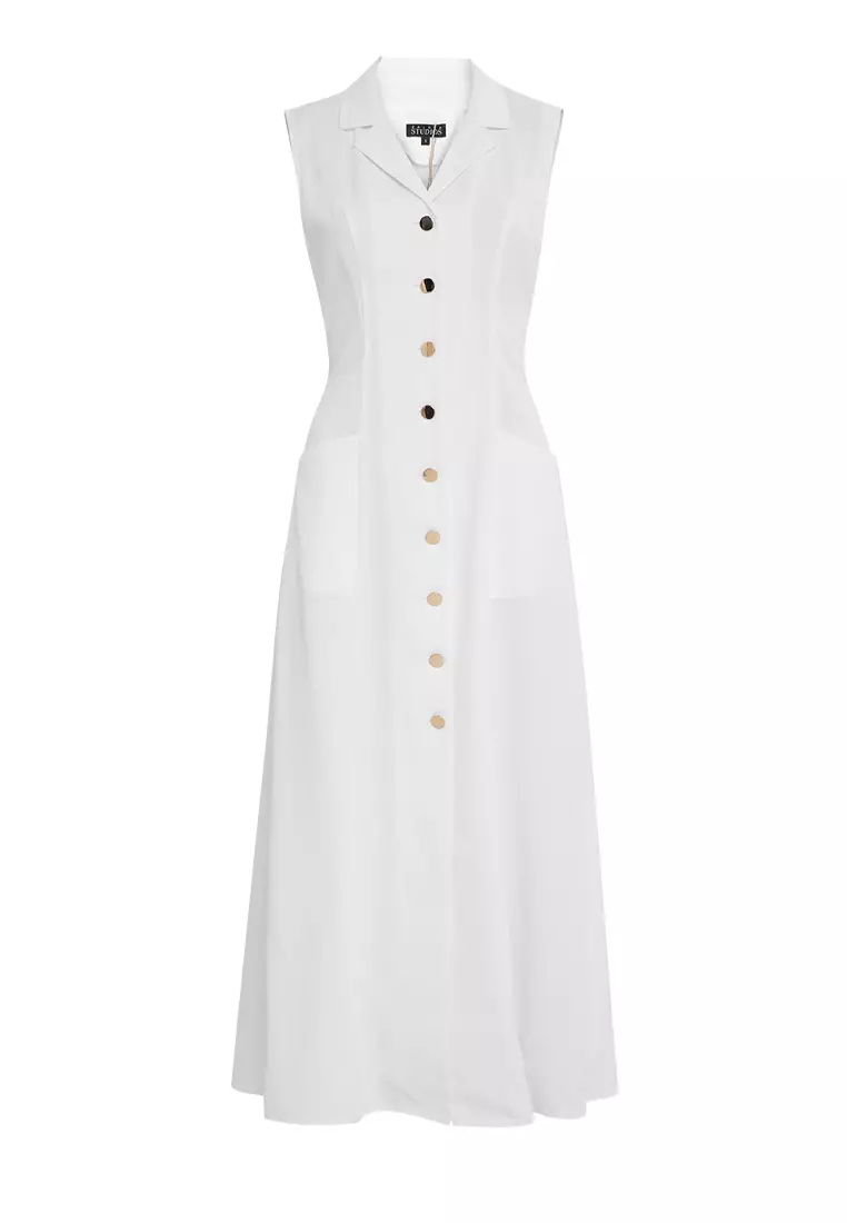 Zalora button new arrivals down dress