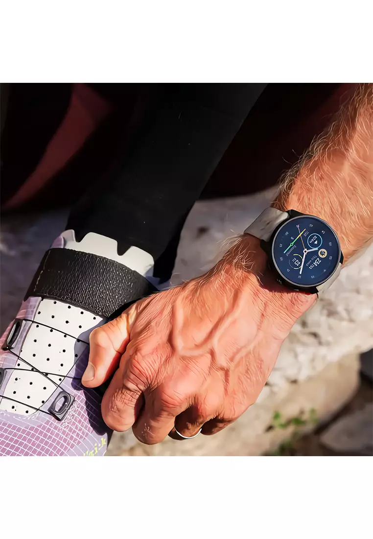 SUUNTO RACE S - Jam Tangan Smartwatch Pria - Amoled Gravel Gray Silicone Strap - SS051093000