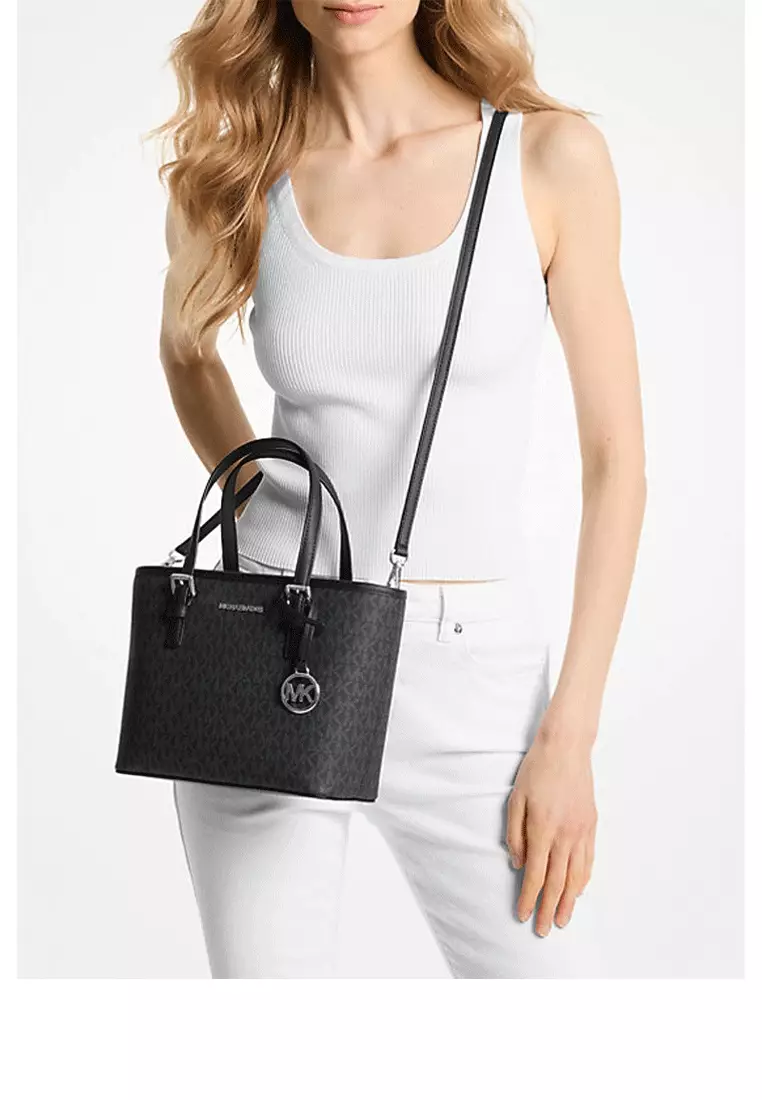 Buy Michael Kors Jet Set Travel Extra Small Logo Top Zip Tote Bag