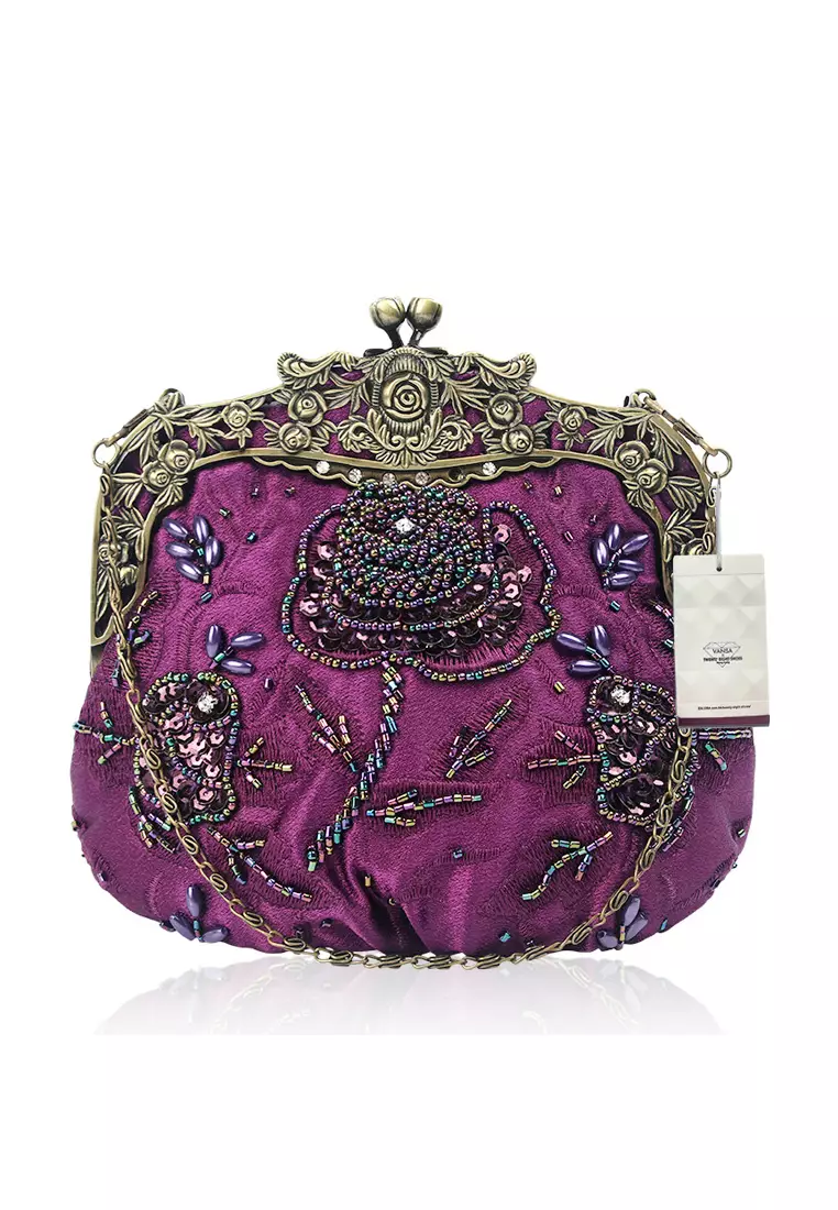 Purple best sale clutch bag