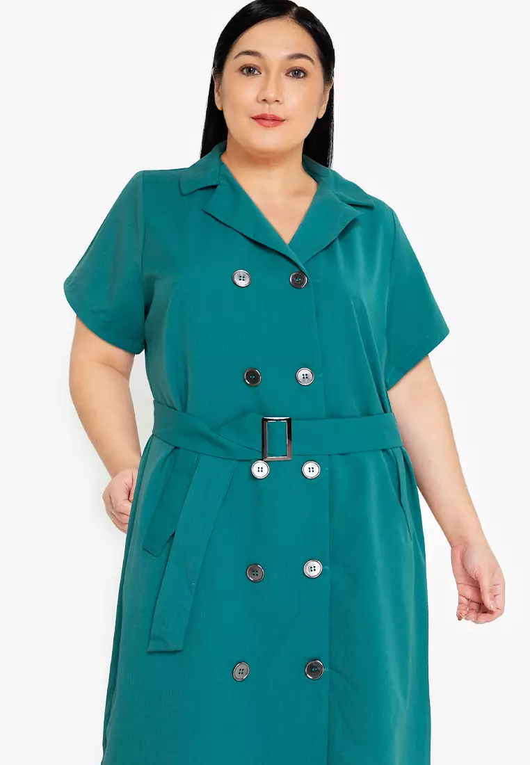 Plus size trench dress new arrivals