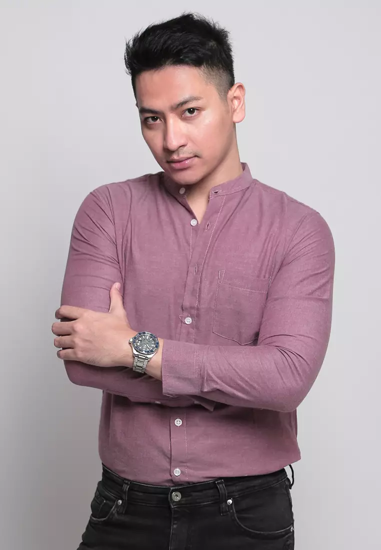 Maroon Oxford Shanghai Shirt