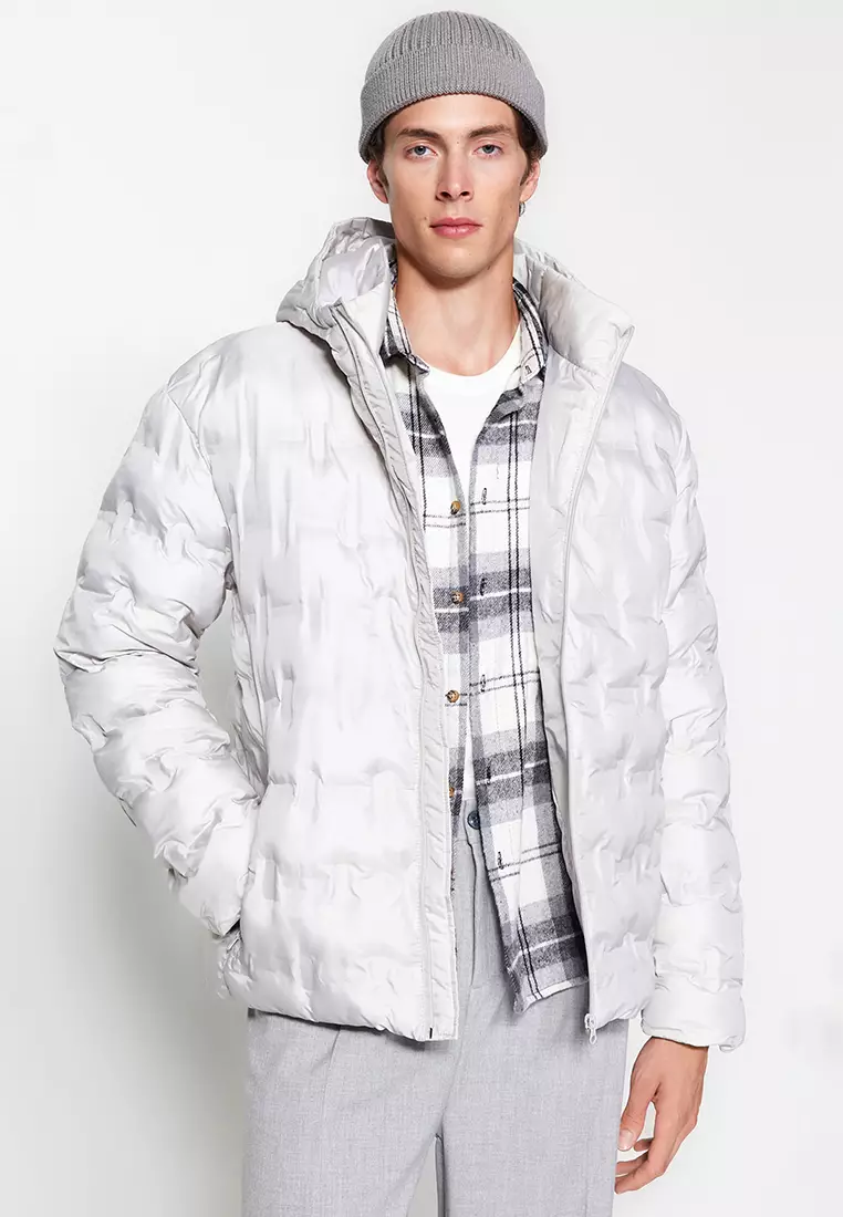 Puffy winter hot sale coat mens