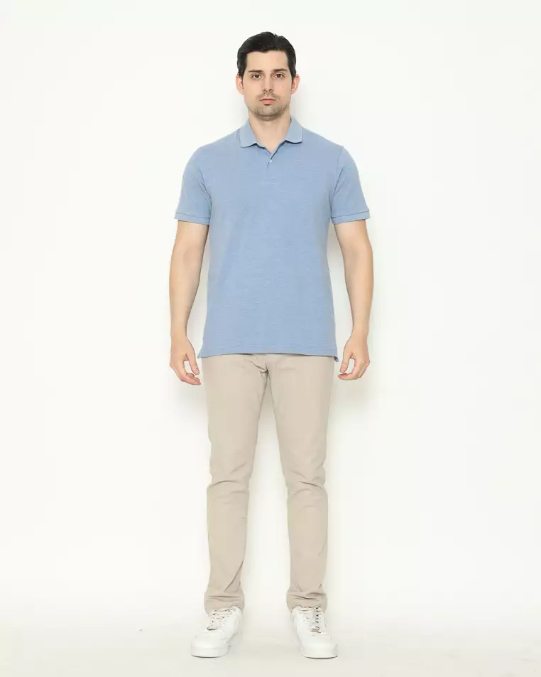 MAGINOT POLO SHIRT PIQUE PRIA LIGHT BLUE