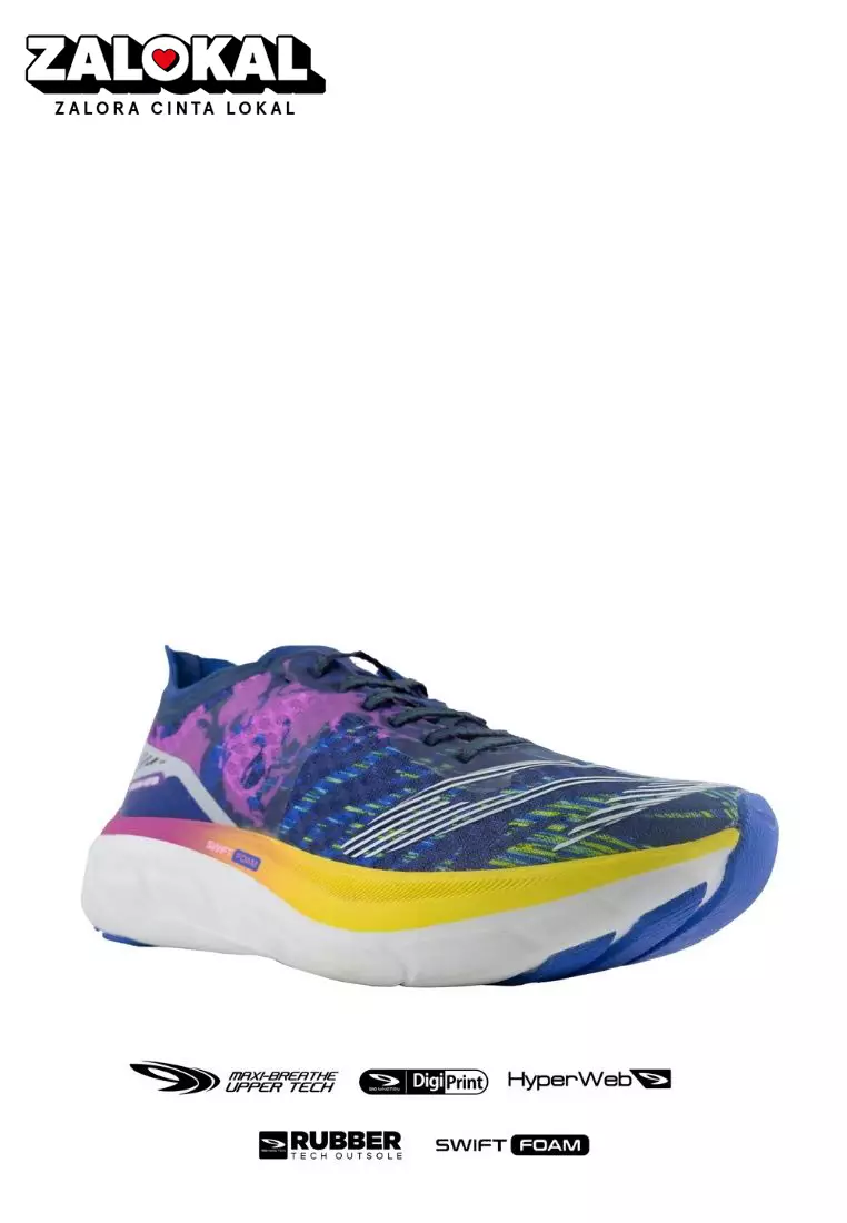 910 Nineten IREZUMI HOVER sepatu lari - BIRU-TUA/PUTIH/MERAH