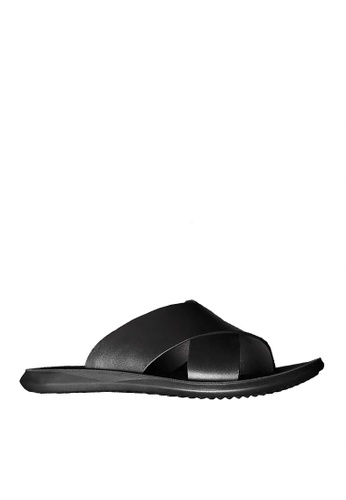 Twenty Eight Shoes black VANSA Simple Leather Sandals VSM-S9006 53FF7SH16147B9GS_1