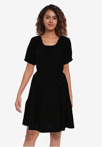 Buy GAP Short Sleeves Foreversoft Tiered Dress 2023 Online | ZALORA  Singapore