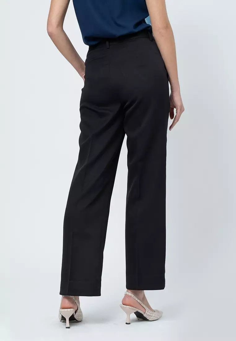 Paisley Embroidered Pocket Flap Detail Pants