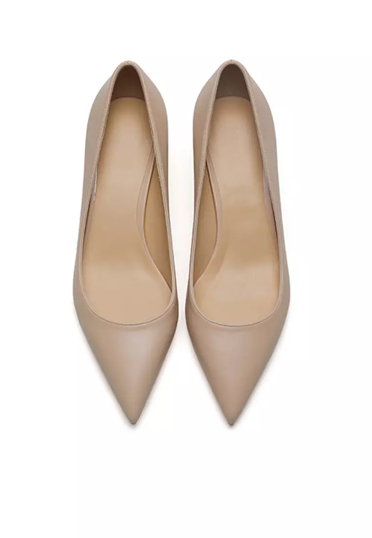 5CM Uniform Pointed Mid Heel Shoes HZL151