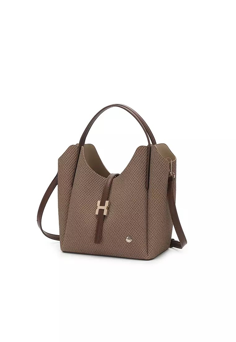 Women's Top Handle Bag / Sling Bag / Crossbody Bag / Shoulder Bag (Tas Tangan Wanita / Tas Selempang Wanita / Tas Bahu Wanita) - Cokelat