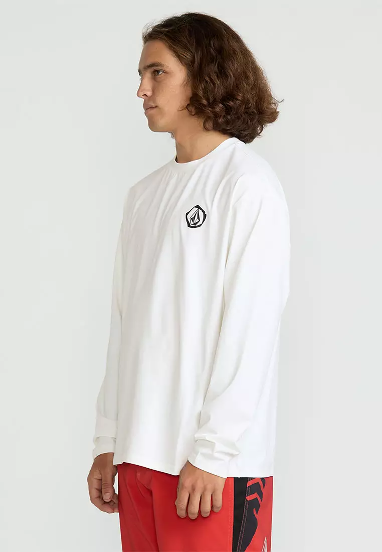 MTG WAVVYYY SURF LONG SLEEVE RASHGUARD WHITE