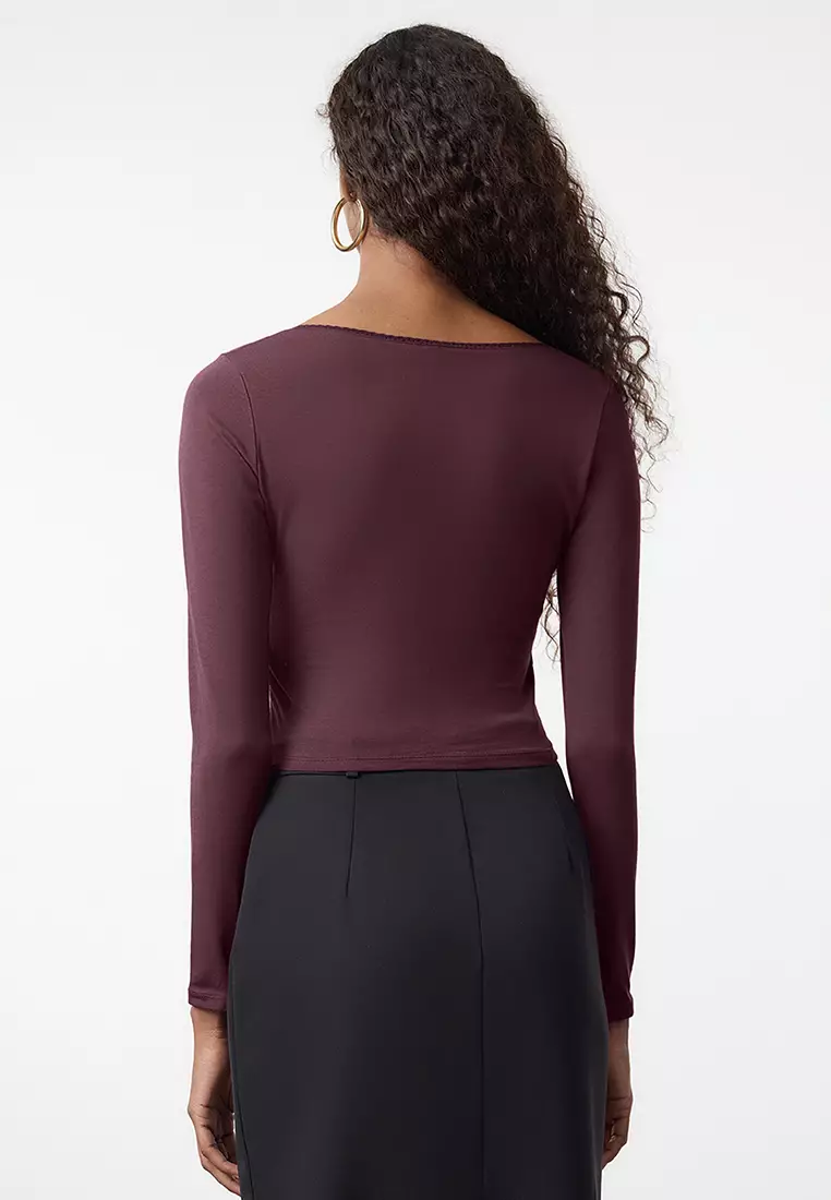 Surplice Crop Top