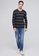 Sisley grey Striped Regular Fit T-shirt 68A3EAA6A6590BGS_5