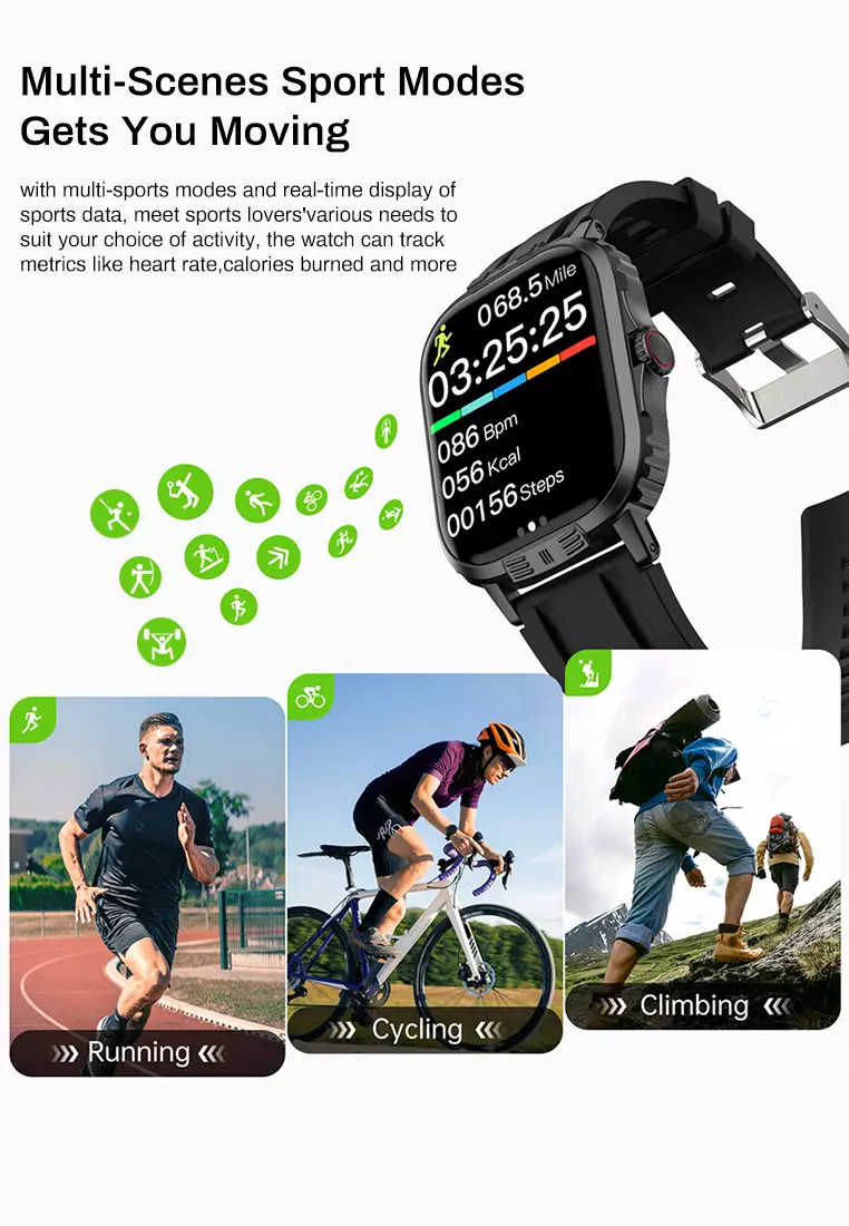 C29Pro New Bluetooth Call Smart Watch Men Waterproof Sport Fitness Tracker Weather Display Man Watch khaki