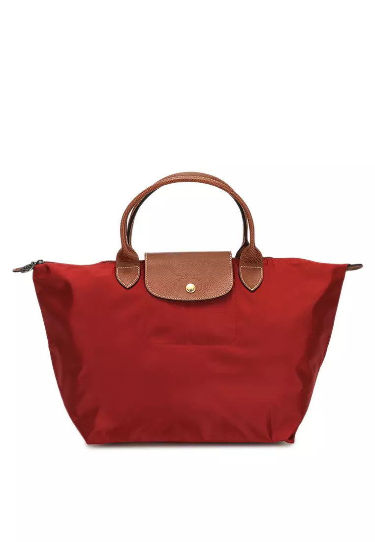 NWT Longchamp Le Pliage Neo Large Shoulder Tote Rouge Red 100% AUTEHNTIC