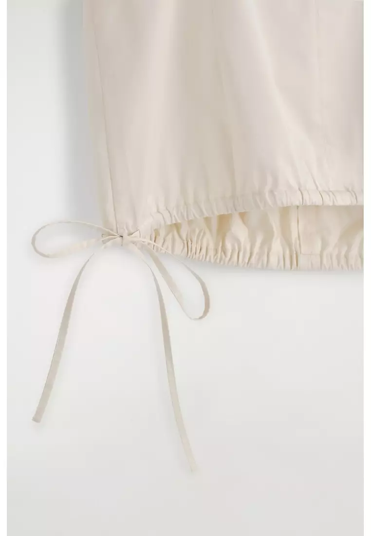 TIE-DETAIL COTTON TOP