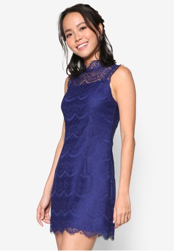 蕾絲直筒無袖連身裙, 服esprit台北門市飾, 洋裝