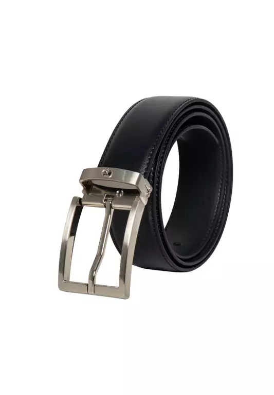 Goldlion Men Genuine Leather Pin Belt - Black