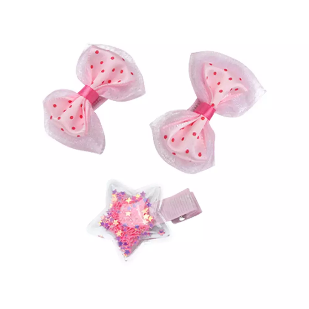 PRETTY MISSY SET JEPITAN RAMBUT ANAK JEWEL BOX RIBBON - PINK