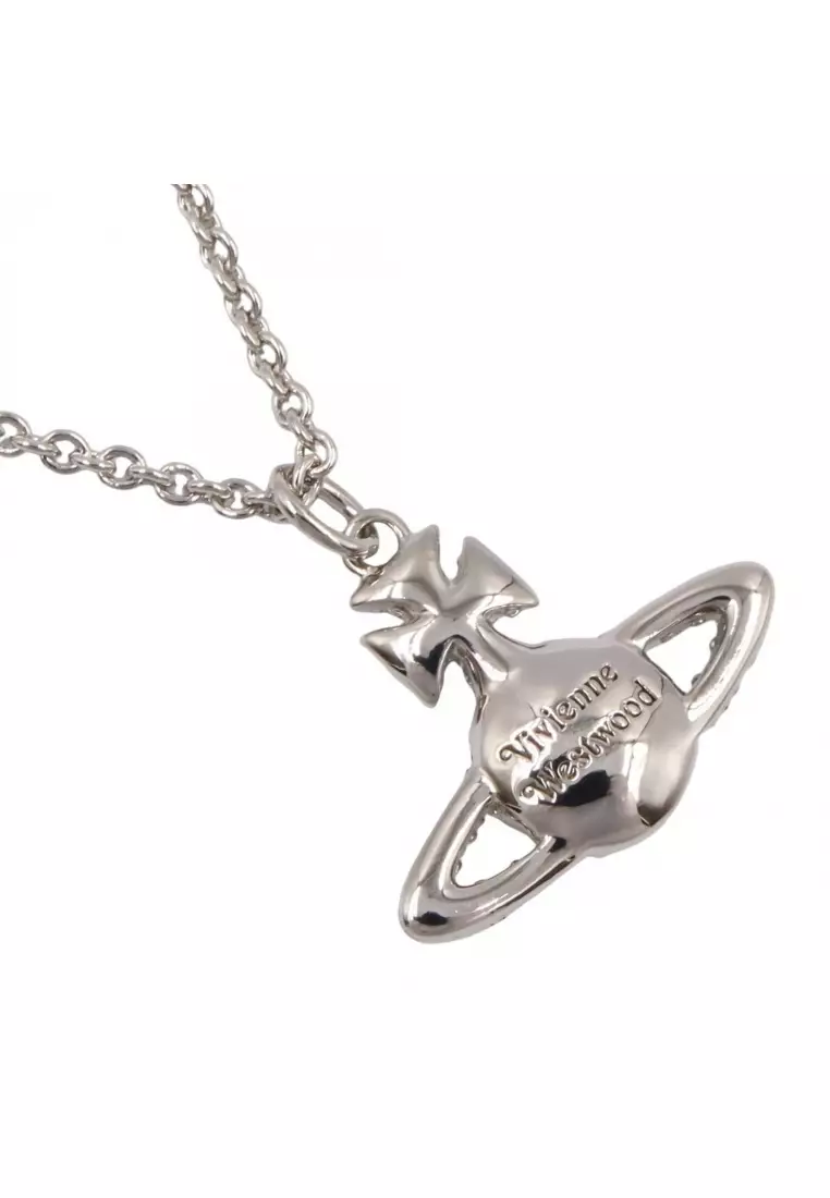 Pre-Loved Vivienne Westwood Grace bus relief necklace necklace others Brass Silver clear