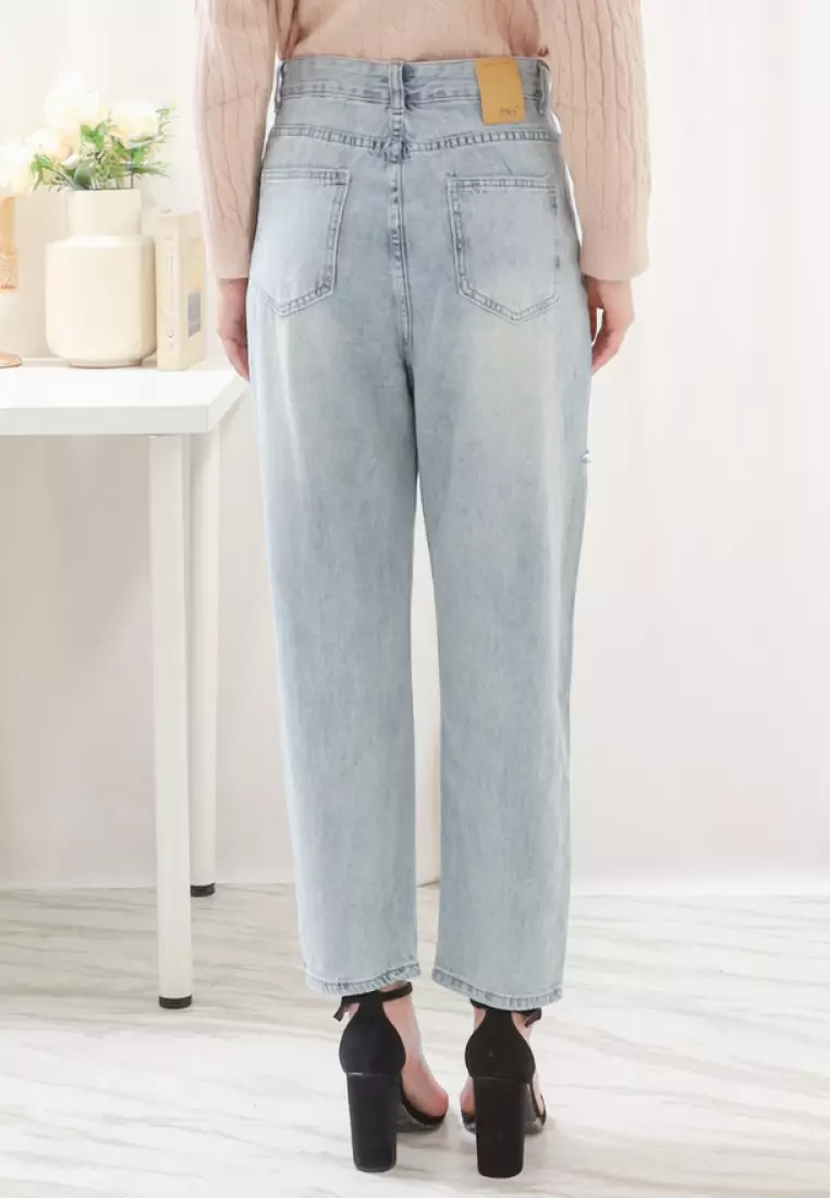 Seanna Ripped Jeans in Light Blue