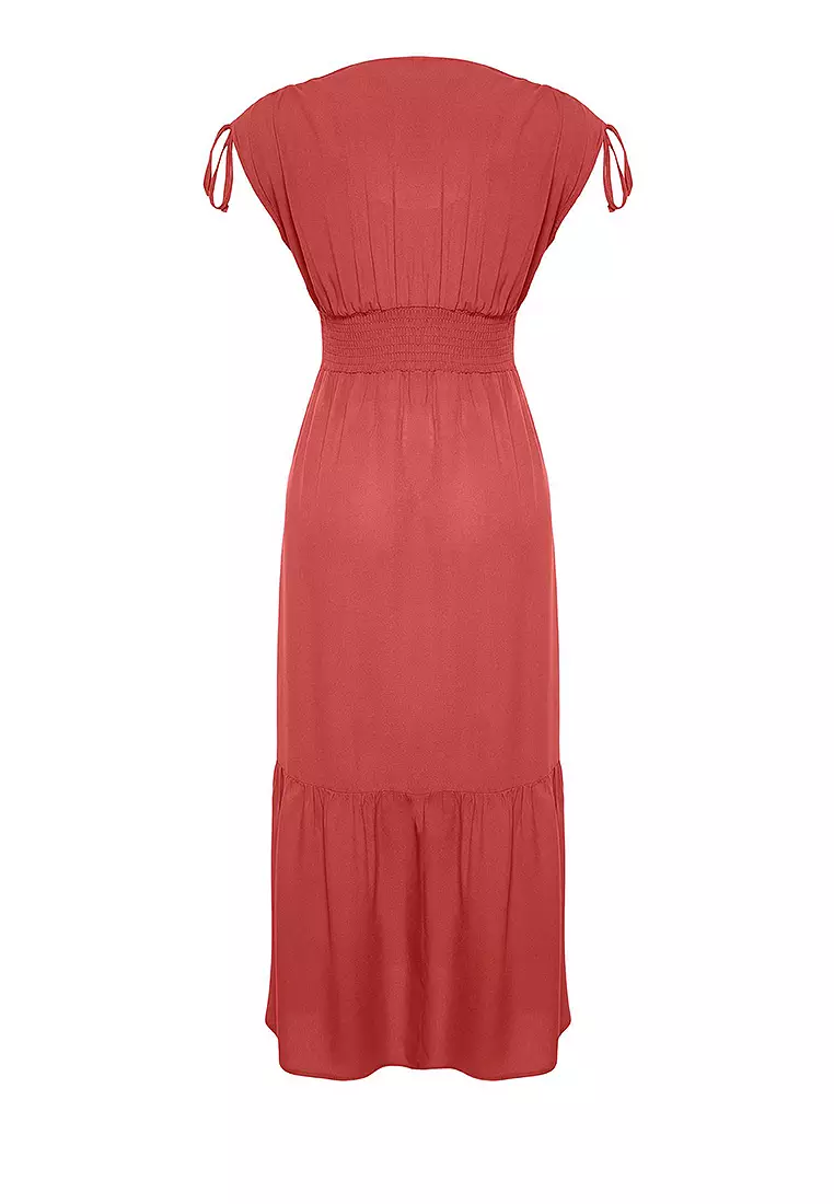 Ruched Midi Dress