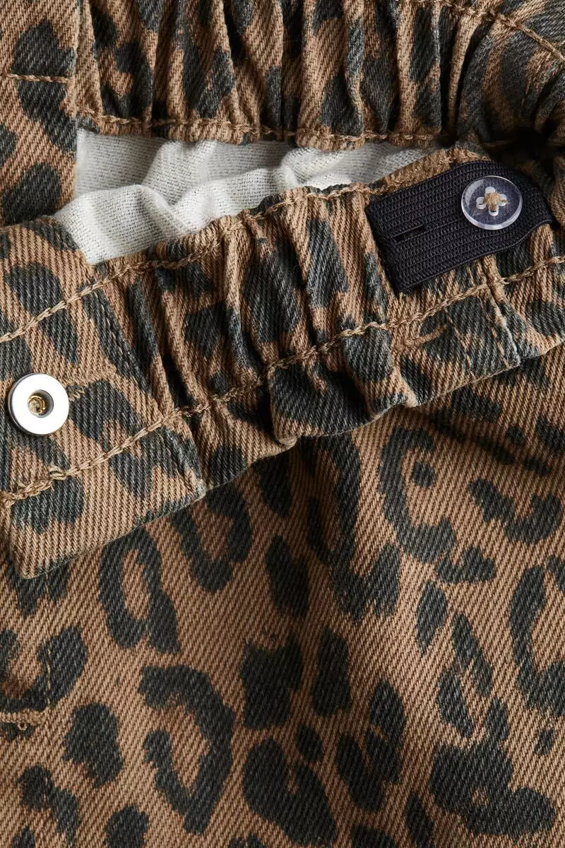 Paper bag denim skirt