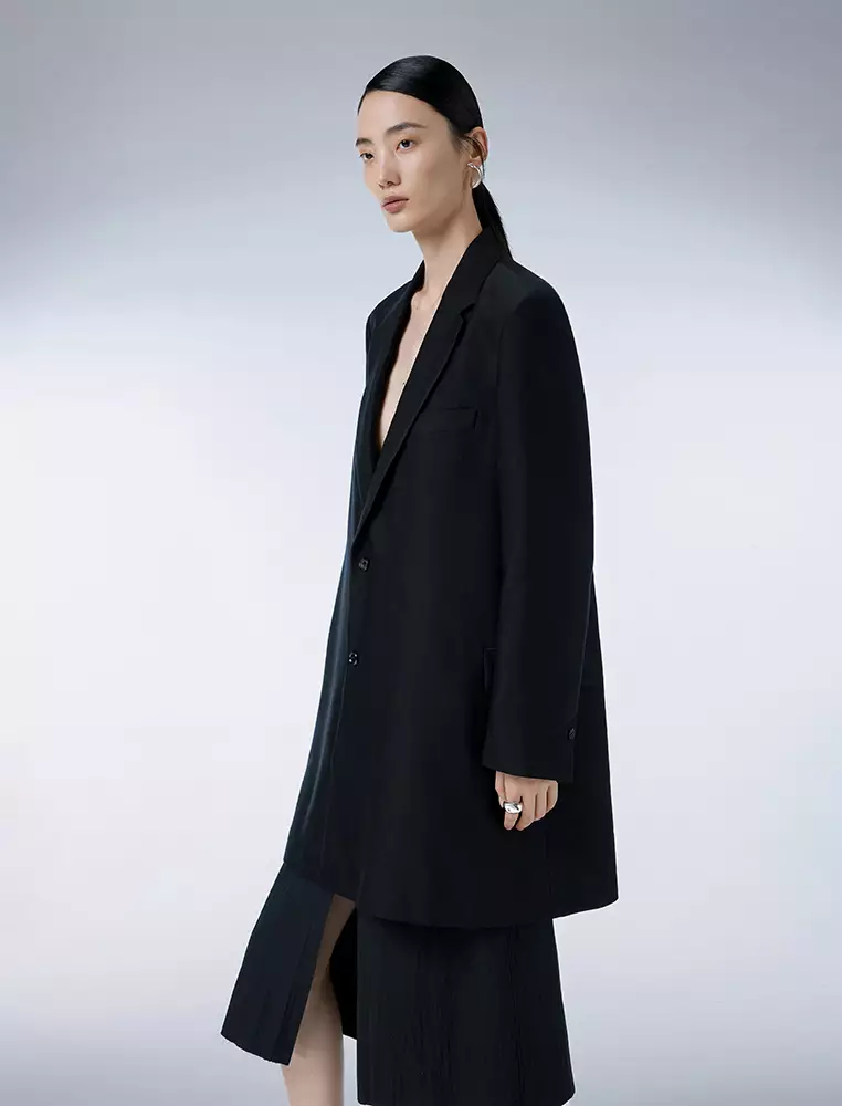 宽松通勤中长款风衣