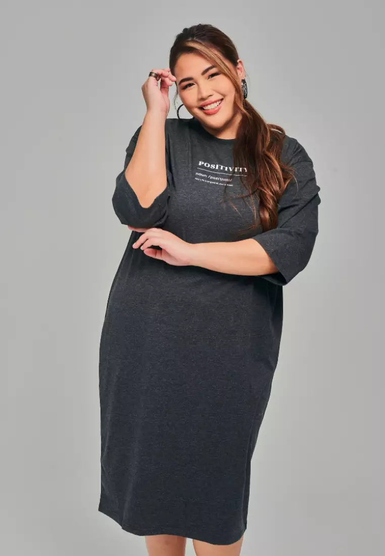 Plus size cotton deals t shirt dress