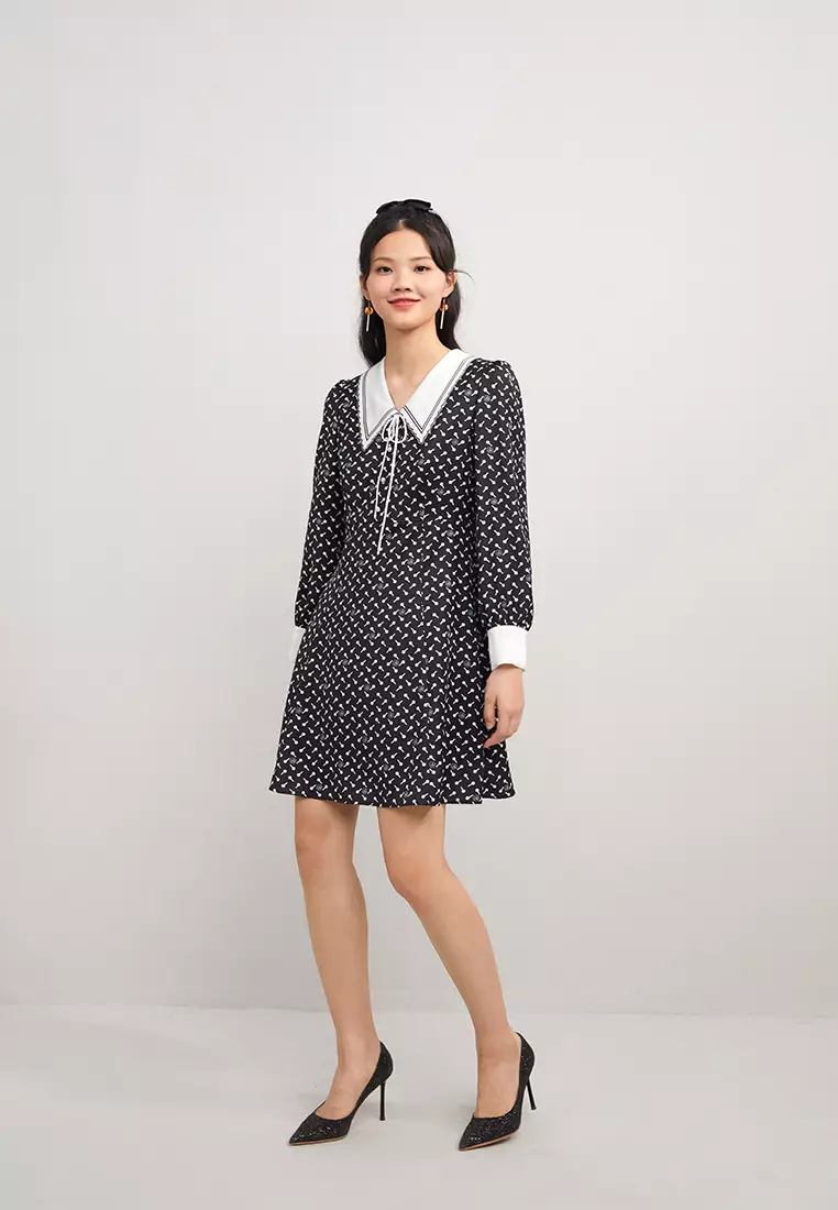 Lollipop Prints V-Neck Mini Dress