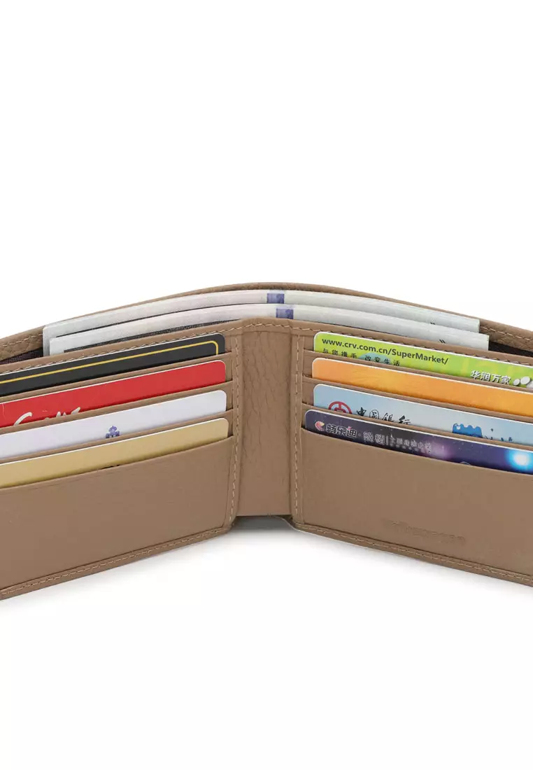 Men's RFID Genuine Leather Bi Fold Short Wallet