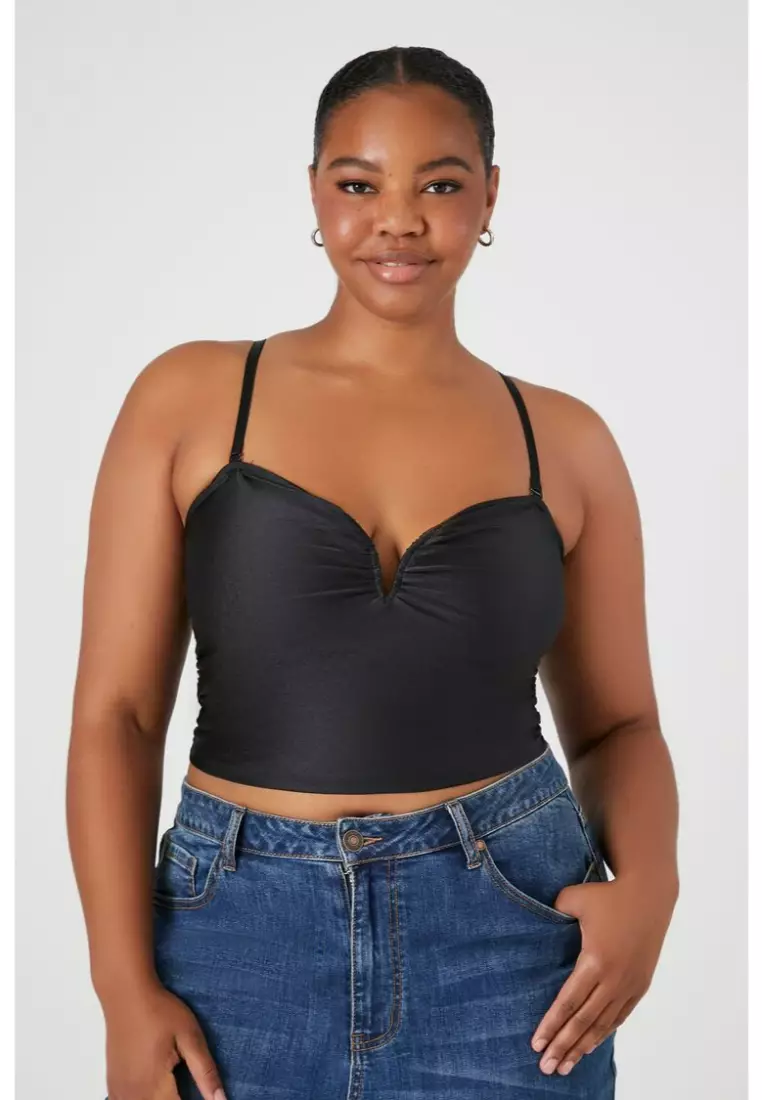 Cropped bustier top