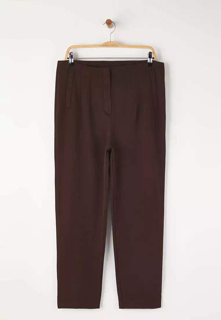 Plus Size Cigarette Trousers