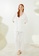 LC WAIKIKI white V-Neck Striped Short Sleeve Poplin Women's Pajamas Set F2AD9AA92CDA24GS_1