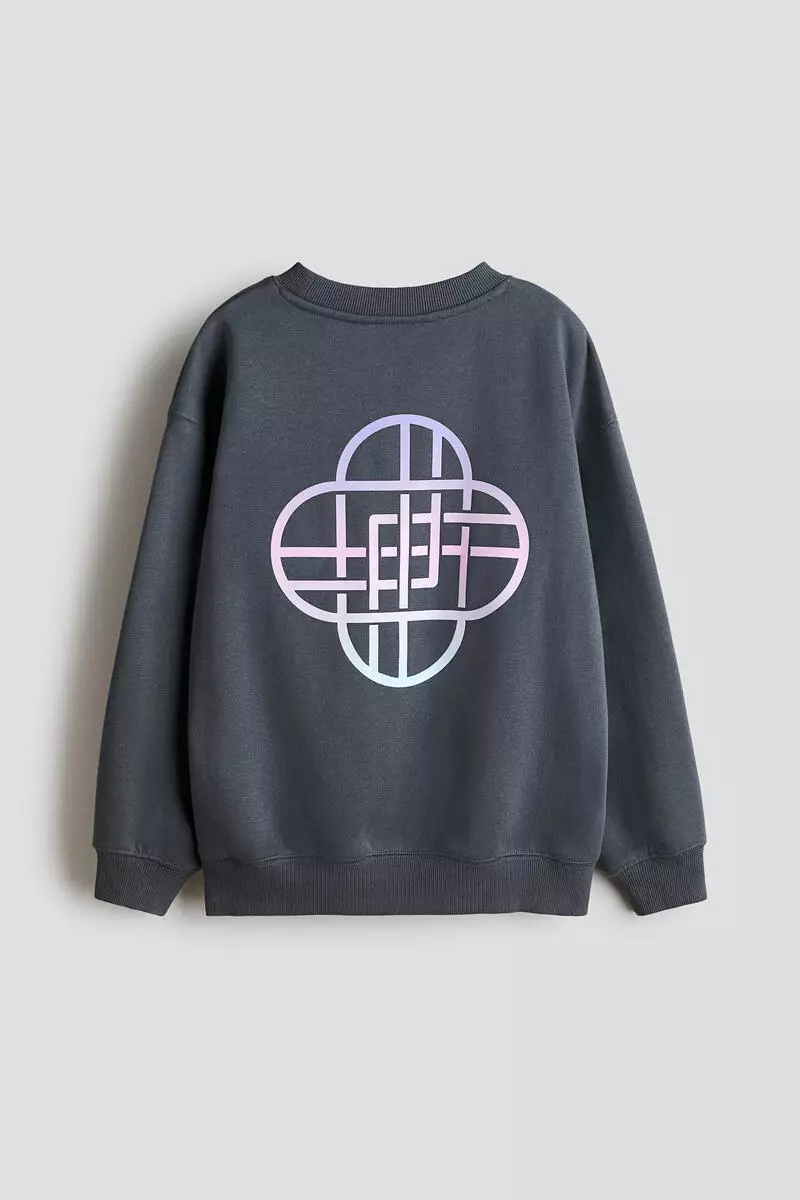 Oversized print-motif sweatshirt