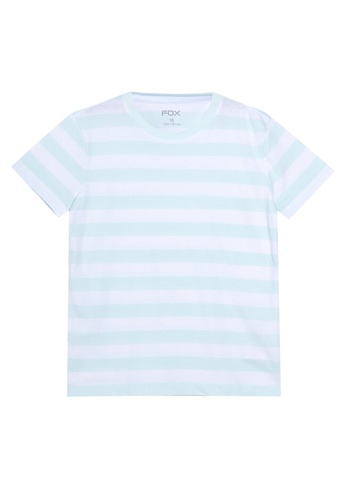 FOX Kids & Baby blue Striped Short Sleeves T-Shirt 48090KAACBE7DFGS_1