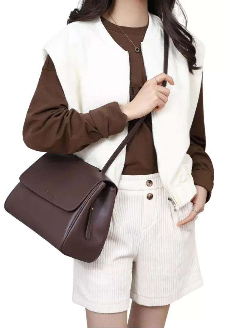 Women's Classic Cowhide Leather 3-Ways Crossbody Bags Shoulder Bags Tote Bags
