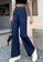 XAFITI 藍色 女士時尚高腰寬鬆牛仔褲 - 黑色 B8765AA972AF7BGS_4