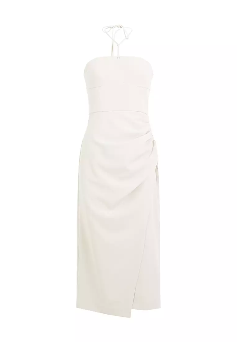 ECHO CREPE HALTER DRESS