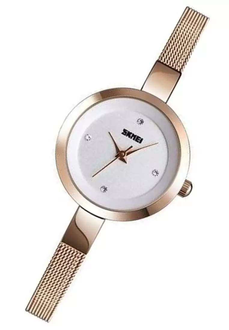 Jam Tangan Kasual Analog Wanita Waterproof 30m Strap Tali Material Stainless Steel LF67 ORIGINAL